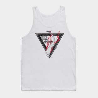 save our sharks floral triangle Tank Top